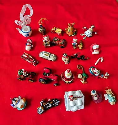 Lot Of 25 Vintage Hallmark Miniature Keepsake Christmas Ornaments  No Boxes (D) • $44.99
