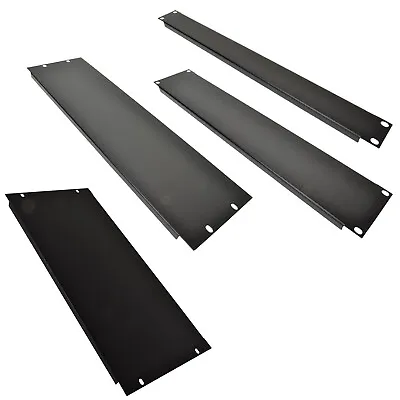 StageCore 19' Blank Rack Panel Black Finish 1u 2u 3u 4u Solid Plate • £7.39