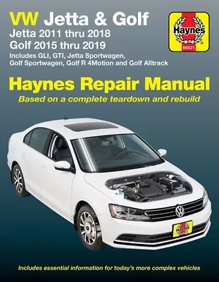 2011-2019 Volkswagen Jetta GTI GLI Golf Sportswagen Haynes Repair Manual 3665 • $35.75