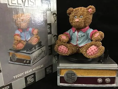 Elvis Presley Retro Turntable Let Me Be Your Teddy Bear Music Box Vandor NIB HTF • $34.95