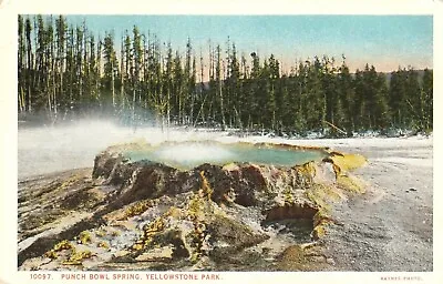 $2 • Buy Vintage National Park Postcard  YELLOWSTONE    PUNCH BOWL SPRING  UNPOSTED