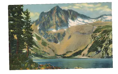 PC-2407*Vintage  Sanborn Souvenir Co. RPPC Linen*Snow Mass Peak**Aspen Colorado • $3.95