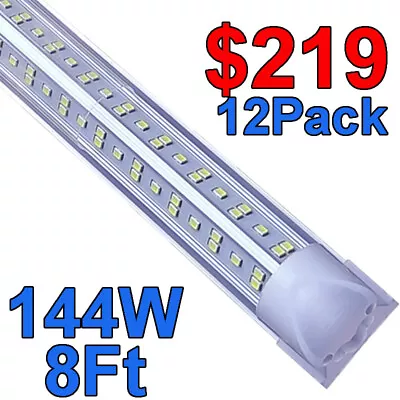8Ft LED Shop Light Fixture 144W T8 Integrated LED Tube Light V-Shape Linkable • $219.91