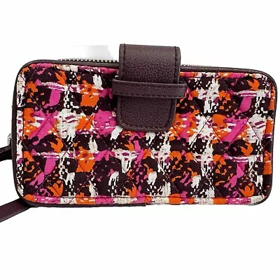 Vera Bradley RFID Smartphone Wristlet Wallet Signature Cotton Houndstooth Tweed • $18.88