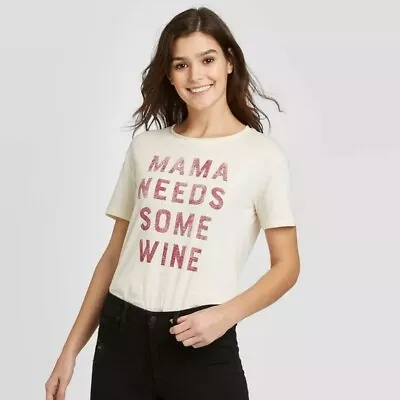 FIFTH SUN Women's 2XL  Mama Needs Some Wine  Fun Graphic Tee T-Shirt • $12