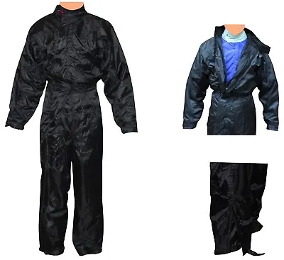 Rain Suit Wet Weather Overall For Karting Race Rally Autograss In BLACK New • £34.99