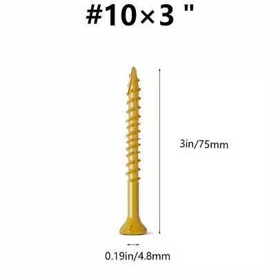 #8 #9 #10 T25 Torx Self Tapping Deck Screw Star Flat Head Countersunk Wood Screw • $7.96