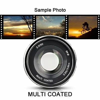 $124.08 • Buy Meike 50mm F2.0 Aperture Manual Focus Lens For Sony E Mount NEX3/5/6/A6000 A5000