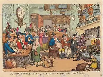 £10.99 • Buy Thomas Rowlandson British Doctor Syntax Smoking Hot Whistle Art Print Bb6430b