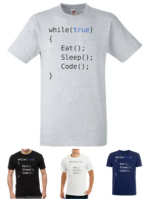 Programmer C++ CPP Eat Sleep Code Repeat Engineer Hacker IT PC Geek  T-shirt • £8.99