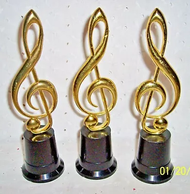 Musical Note Treble Clef Gold W/black Base Table Decoration: 8.5  H • $3.75