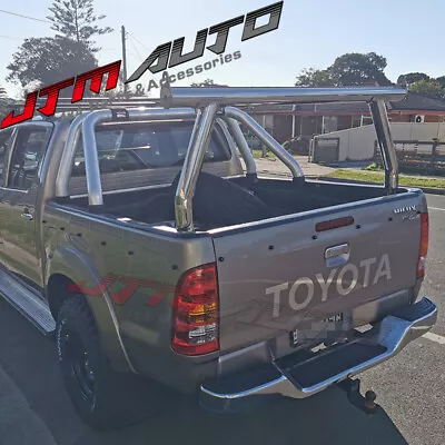 Universal Stainless Steel Ladder Rack Roll Bar To Suit Toyota Hilux 2005-2024 • $219