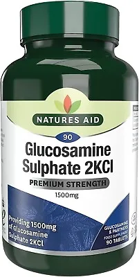 £7.95 • Buy Natures Aid Glucosamine Sulphate 1500 Mg High Strength Salt Free 90 Tablets UK