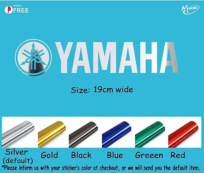 YAMAHA Decals Stickers Metallic Chrome Effect Logo Die Cut 19CM Best Gifts • $9.99