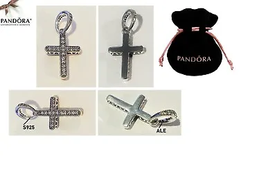 $59 • Buy New With Tags Pandora Sparkling Cross Pendant. Silver & CZ  - 397571CZ - Rrp $79