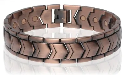 Copper Magnetic Link Bracelet * Oxidized Copper Arthritis Pain Relieve Bracelet • $15.75