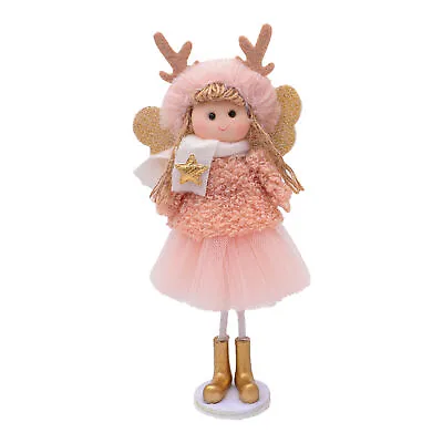 Christmas Doll With Wings Adorable Xmas Room Fantastic Angel Doll Multi-purpose • $8.18