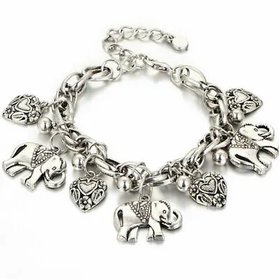 Elegant 925 Sterling Silver Unique New Women Fashion Charms Elephant 8  Bracelet • $15.74