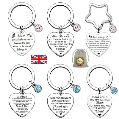 Personalised Gifts For Mum Mummy Mother Women Keyring From Daughter Son Bump NEW • £3.99