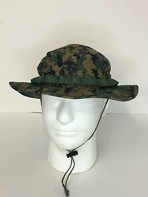 US Marine Corps Cover Field MARPAT Woodland Boonie NWOT Large Sun Hat • $26.99