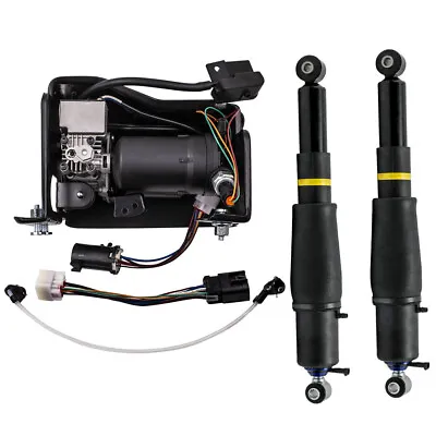 2x Air Suspension Shock + Air Compressor Pump For Cadillac Escalade Suburban GMC • $225