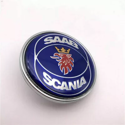 1pc New For SAAB SCANIA 9-3 900 9000 FRONT HOOD EMBLEM 50mm 4522884 Blue • $14.99