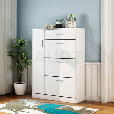 $179.95 • Buy 48 Pairs Wooden Shoe Cabinet Rack Storage Shelf Cupboard Organiser - White