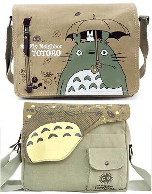 My Neighbor TOTORO Fashion Canvas Shoulder Messenger Bag School Bag Kids Gift UK • £19