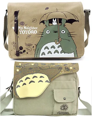 My Neighbor TOTORO Fashion Canvas Shoulder Messenger Bag School Bag Kids Gift • £18.23