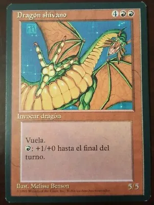 MTG - Spanish Black Border Revised FBB Shivan Dragon!  MINT!  FREE SHIPPING! • $113.70