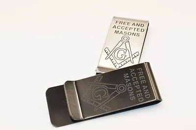 Stainless Steel Money Clip PROSTEEL For Masons Gift For Him Her • £10