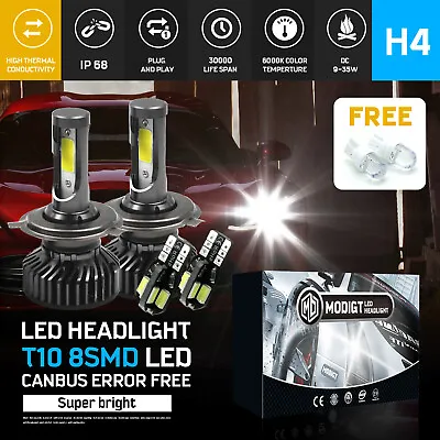 $37.09 • Buy MODIGT LED Headlight Bulbs H4 For Toyota Hilux KUN26 Ute 3.0 D-4D 4WD 2006-2015