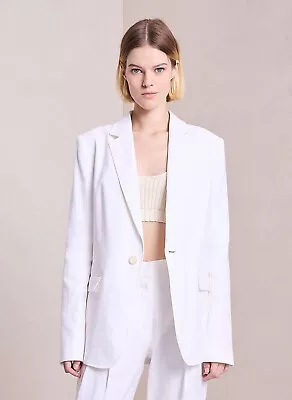 A.L.C. Donovan Linen Blend Jacket Women's White Sz 8 Org $695 • $177