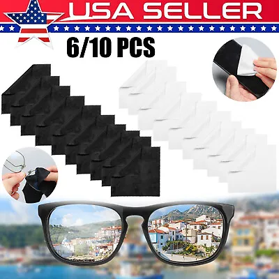 6/10 PCS Premium Microfiber Cloth Eyeglass Sunglasses Cleaning Camera LCD Screen • $6.27
