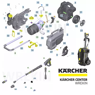 £849 • Buy Karcher Hd 6/13 Spare Parts List Pressure Washer Repair 1.520-954.0 Commercial