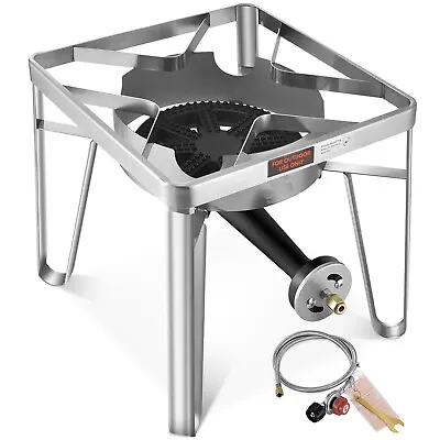200000 BTU Single Stainless Steel Propane Burner For Outdoor Cooking Gas Stove • $109.99