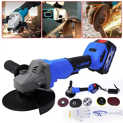 Portable Cordless Angle Grinder Cutting Tool With Battery & Charger Heavy Duty • $49.40