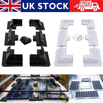 Solar Panel Mounting Brackets ABS Corner Cable Gland For Caravan Motorhome Boat • £8.99