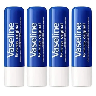 Vaseline Lip Therapy Stick Original Petroleum Vaseline Lip Therapy (pack Of 4) • $11.99