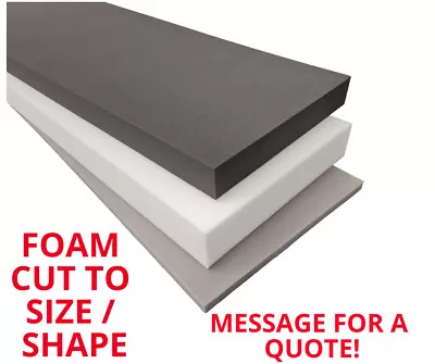 £0.99 • Buy Foam Cut To Size Upholstery Outdoor Furniture Camper Van Bench Seat Cushion Sofa