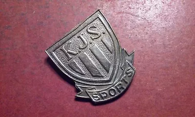 Vintage Sports Medal Shield Shaped Silver-Tone K. J. S. SPORTS • $7