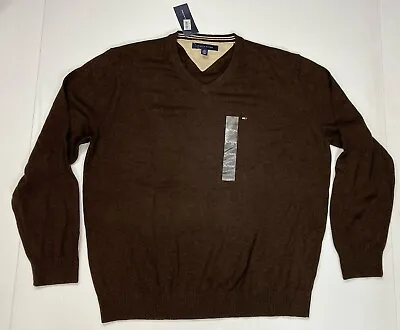 Tommy Hilfiger V-neck Sweater Men XL Brown NWT • $19.95