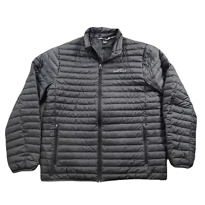 Eddie Bauer EB650 Goose Down Puffer Jacket Mens Large Charcoal Grey • $39.49