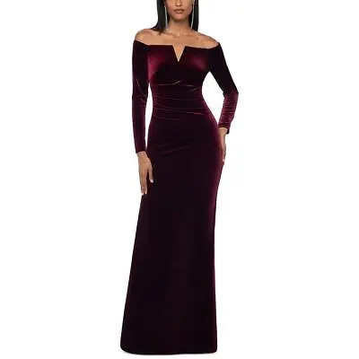 X By Xscape Womens Velvet Off-The-Shoulder Maxi Dress Gown BHFO 2298 • $44.99