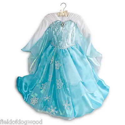 NWT DISNEY STORE Frozen ELSA COSTUME DRESS Gown 5/6 7/8 Limited Edition Deluxe • $79.16