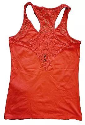 Ladies Red Lace Back Vest Female Designer Clothing UK10 • $4.99