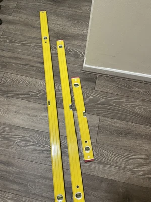 £99 • Buy Stabila Series 96-2 Triple Pack Spirit Level Set 61cm 122cm 183cm With Carry Bag