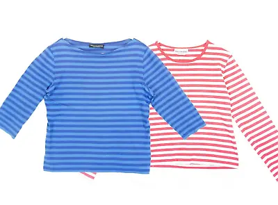 Lot Of 2 Marimekko Striped Long Sleeve Cotton T-Shirts Size S • $20.80