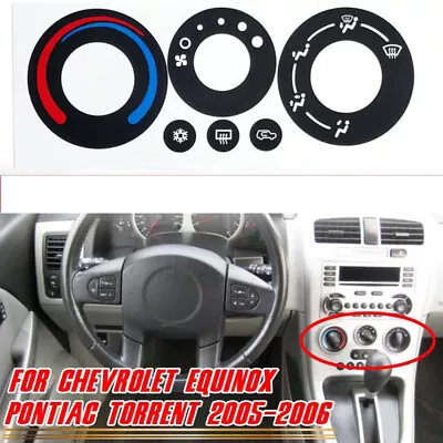 For Chevrolet Equinox Pontiac Torrent Manual Climate Control Sticker Decals Kit • $5.69