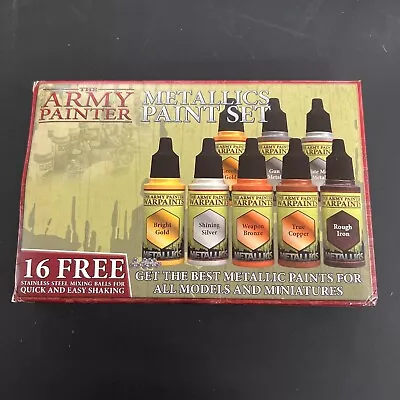 RETURNS The Army Painter Metallic Paint Set Warpaints Miniature Painting WP8043 • $22.59